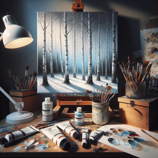 Textured Birch Trees activity