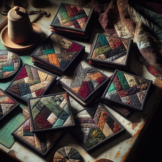 Patchwork Fabric Coasters activity
