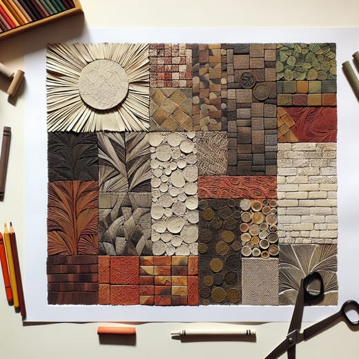 Texture Rubbing Patchwork activity