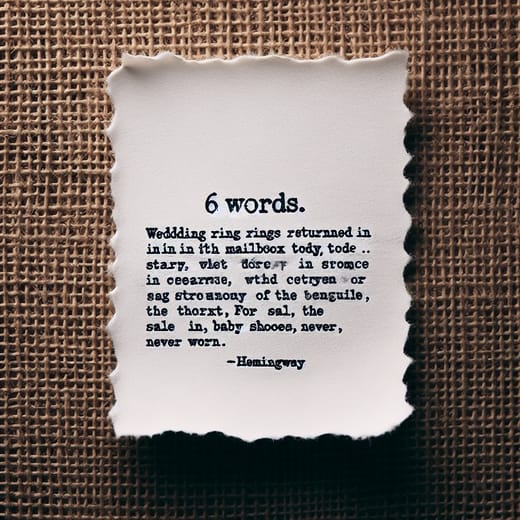Six-Word Story activity