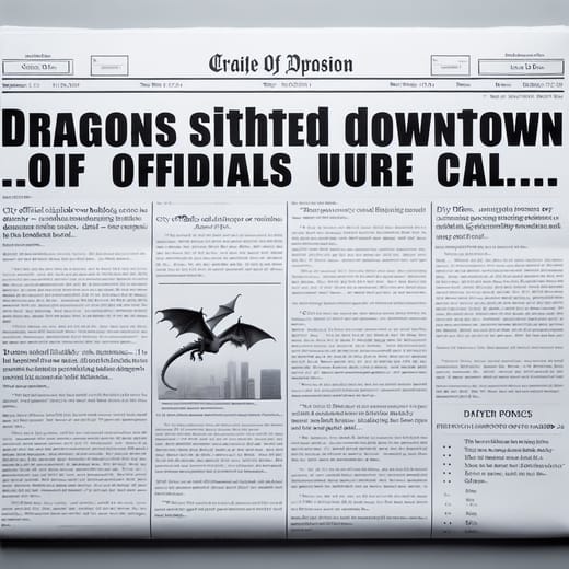 News Report on an Imaginary Event activity