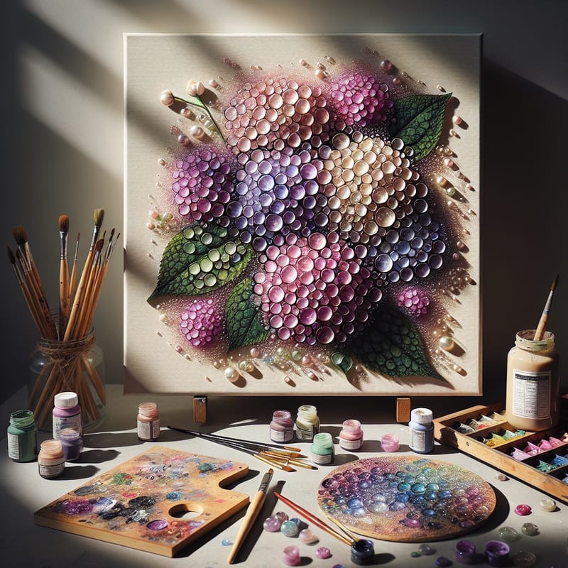 Bubble hydrangea painting activity